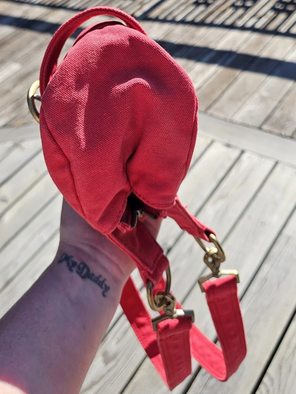 Vintage Diesel Red Denim Hobo Bag - 🔥 RARE & ARCHIVAL 🔥